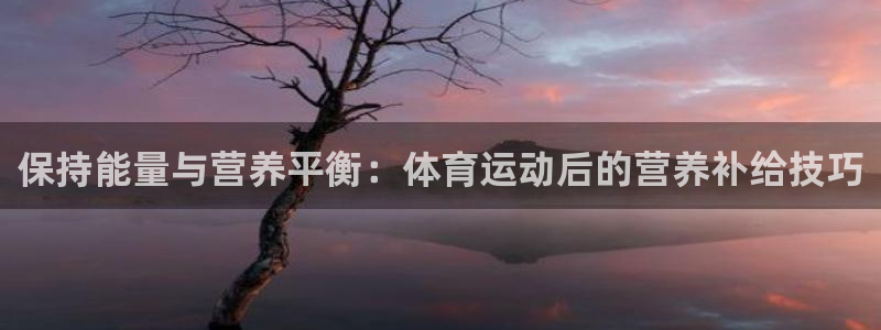 保持能量与营养平衡：体育运动后的营养补给技巧